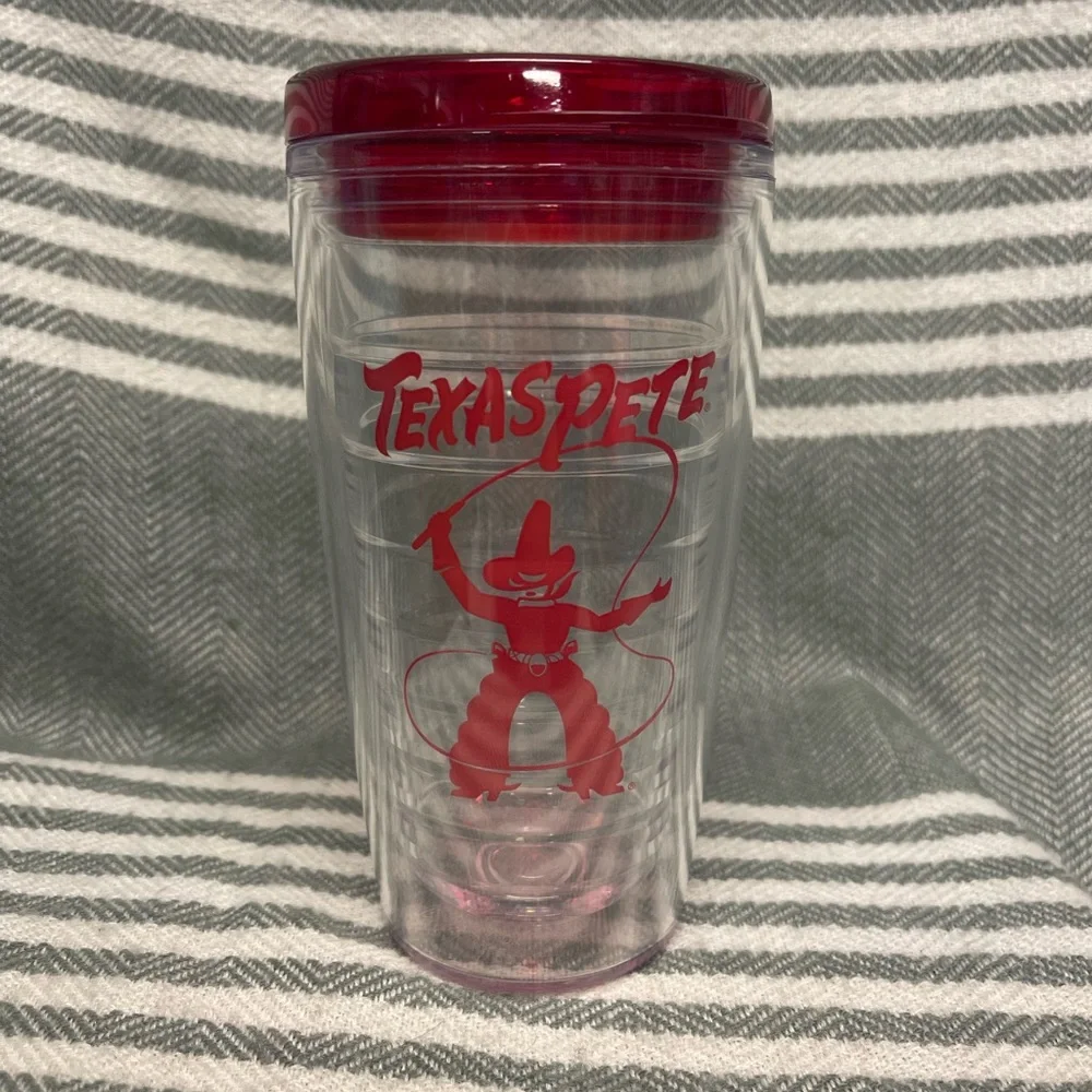 Texas Pete‎ Hot Sauce Clear 16oz Tumbler Never Used